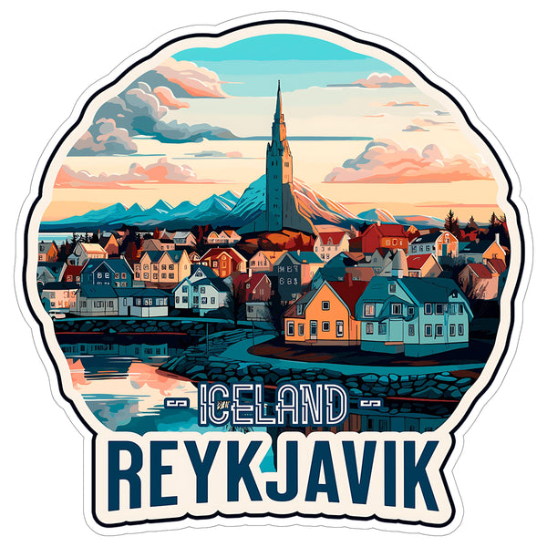 Reykjavik Iceland Sticker 4 Inch — Waterproof Vinyl Decal City Travel Souvenir