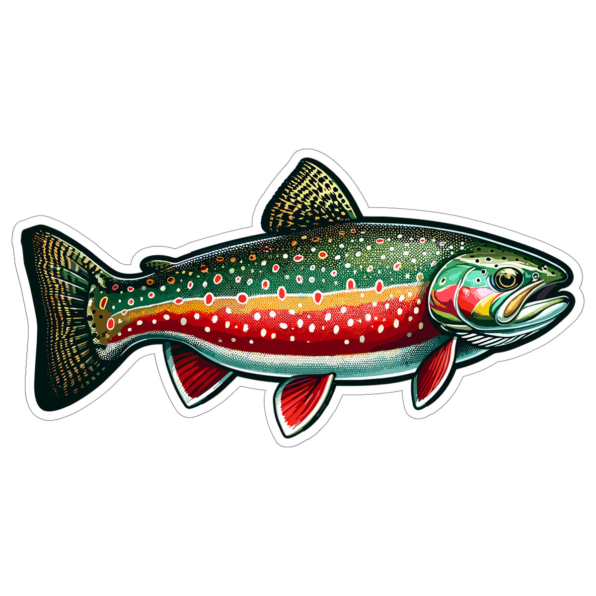 Brook Trout Sticker 4 Inch — Waterproof Vinyl Decal Freshwater Native Char