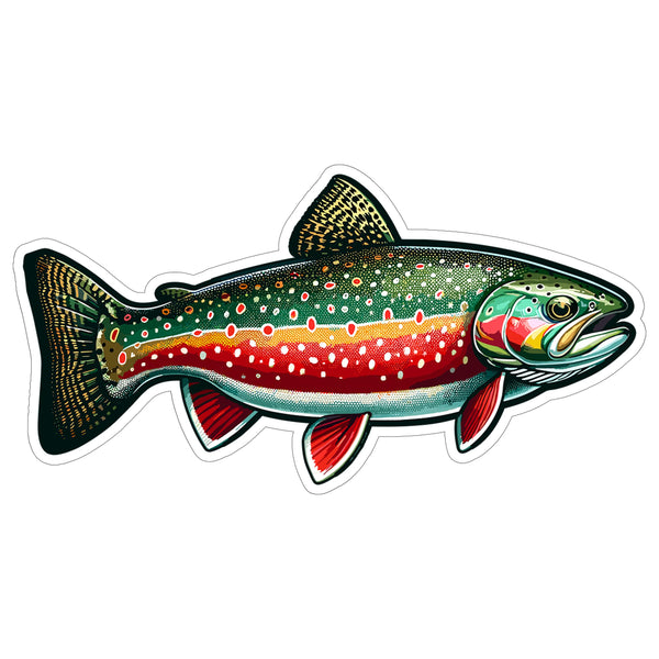 Brook Trout Sticker 4 Inch — Waterproof Vinyl Decal Freshwater Native Char
