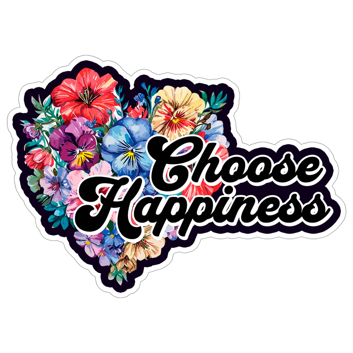 Choose Happiness Sticker 4 Inch — Waterproof Vinyl Decal Positive Happy Quote