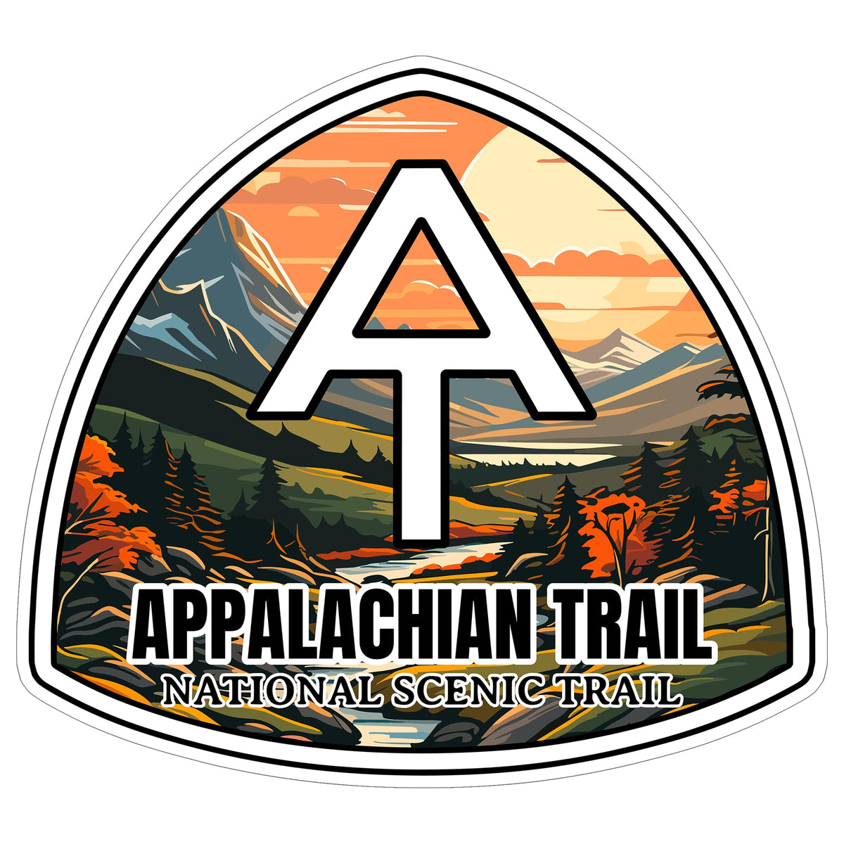 Appalachian Trail National Scenic Trail Sticker 4 Inch — Waterproof Vinyl Decal Travel Souvenir