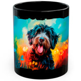 Black Lab Labradoodle Mug 11oz — Black Ceramic Family Dog Coffee Mug 1