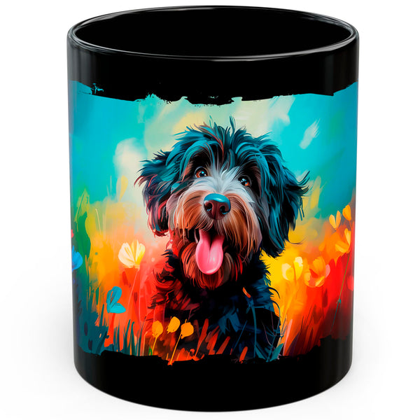Black Lab Labradoodle Mug 11oz — Black Ceramic Family Dog Coffee Mug