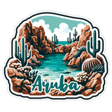 Aruba Sticker 4 Inch City Travel Souvenir Destination - Waterproof Vinyl Decal for Laptop Water Bottle Car Tumbler - Durable Aesthetic Long-Lasting Stickers for Adults ID44990 1