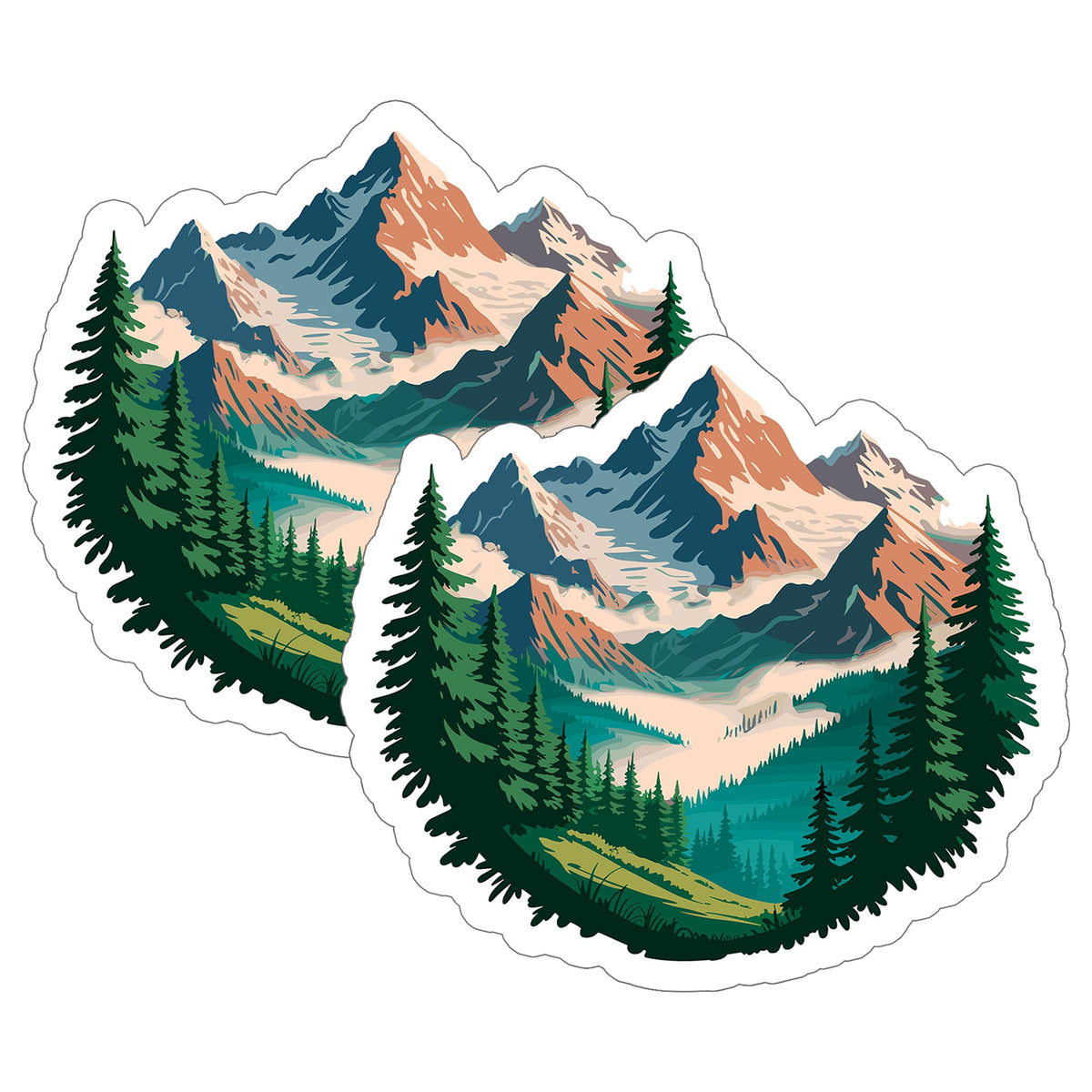 Mountain Range Sticker 2-Pack — 4