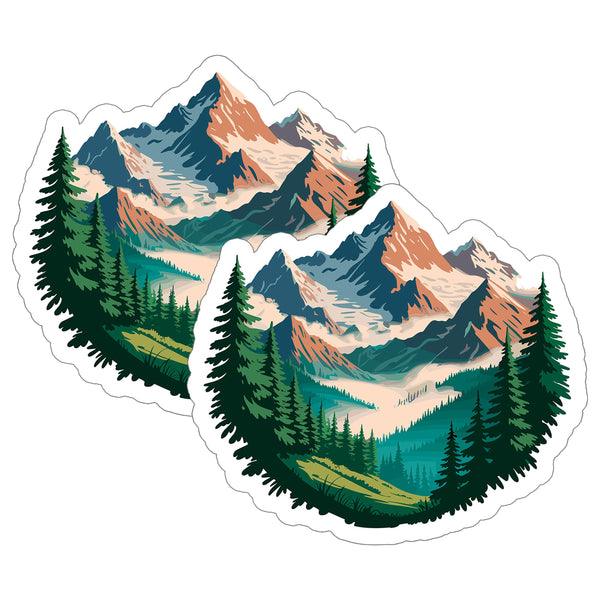 Mountain Range Sticker 2-Pack — 4