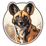 African Wild Dog Sticker 4 Inch — Waterproof Vinyl Decal Lycaon Painted Wolf 1