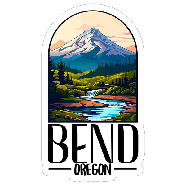 Bend Oregon Sticker 4 Inch Travel Souvenir City Destination - Waterproof Vinyl Decal for Laptop Water Bottle Car Tumbler - Durable Aesthetic Long-Lasting Stickers for Adults ID44990