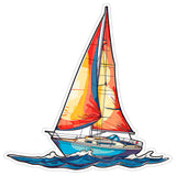 Sailing Sport Sticker 4 Inch — Waterproof Vinyl Decal Sail Yacht Regatta Nautical 8