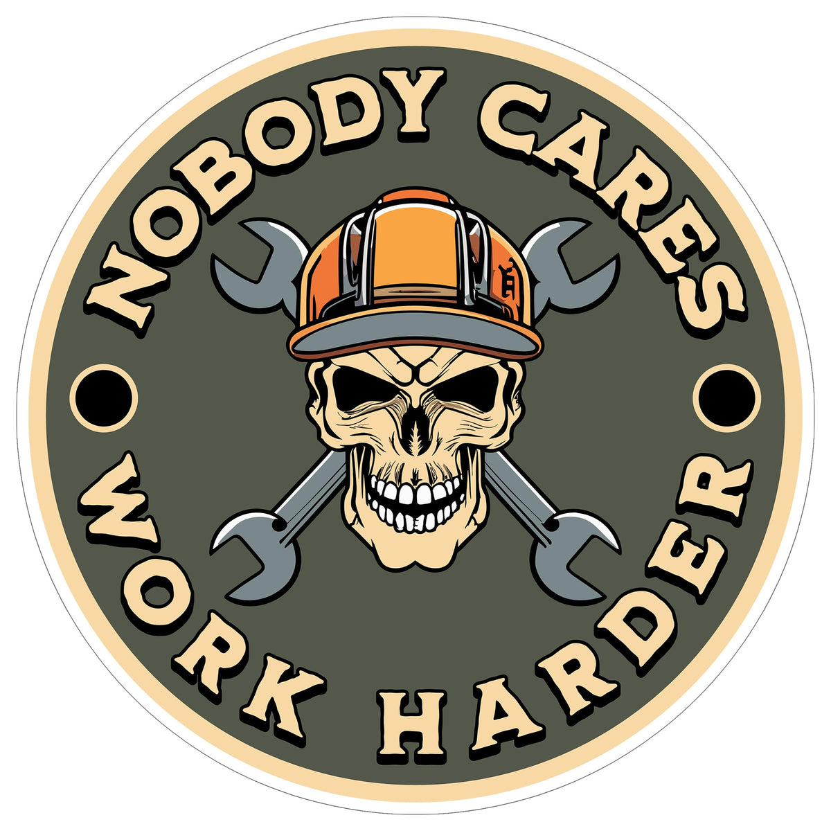 Nobody Cares Work Harder Sticker 4 Inch — Waterproof Vinyl Decal Motivational Fitness Gym