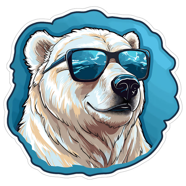 Polar Bear Sticker 4 Inch — Waterproof Vinyl Decal Arctic Ursus Maritimus White