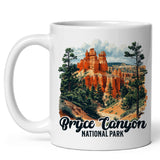 Bryce Canyon National Park Utah Mug 11oz — White Ceramic Red Rock Mug 1
