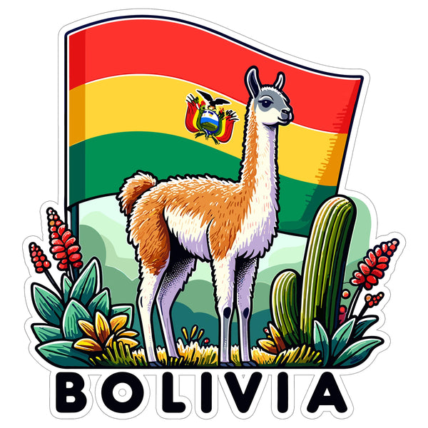 Bolivia Sticker 4 Inch — Waterproof Vinyl Decal Travel Souvenir