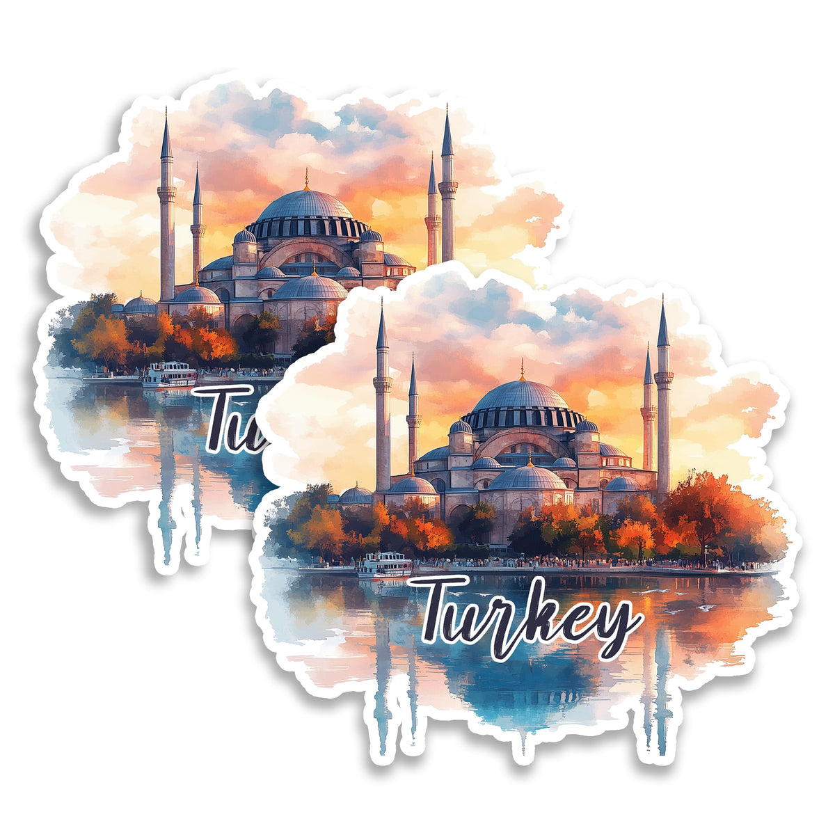Turkey Magnet 4 Inch 2-Pack Cappadocia Hagia Sophia – Strong Vinyl Decorative Travel Magnets for Fridge Locker Kitchen Office – Cute Fun Aesthetic Cool Durable & Long-Lasting Souvenir ID44999