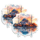 Turkey Magnet 4 Inch 2-Pack Cappadocia Hagia Sophia – Strong Vinyl Decorative Travel Magnets for Fridge Locker Kitchen Office – Cute Fun Aesthetic Cool Durable & Long-Lasting Souvenir ID44999 1