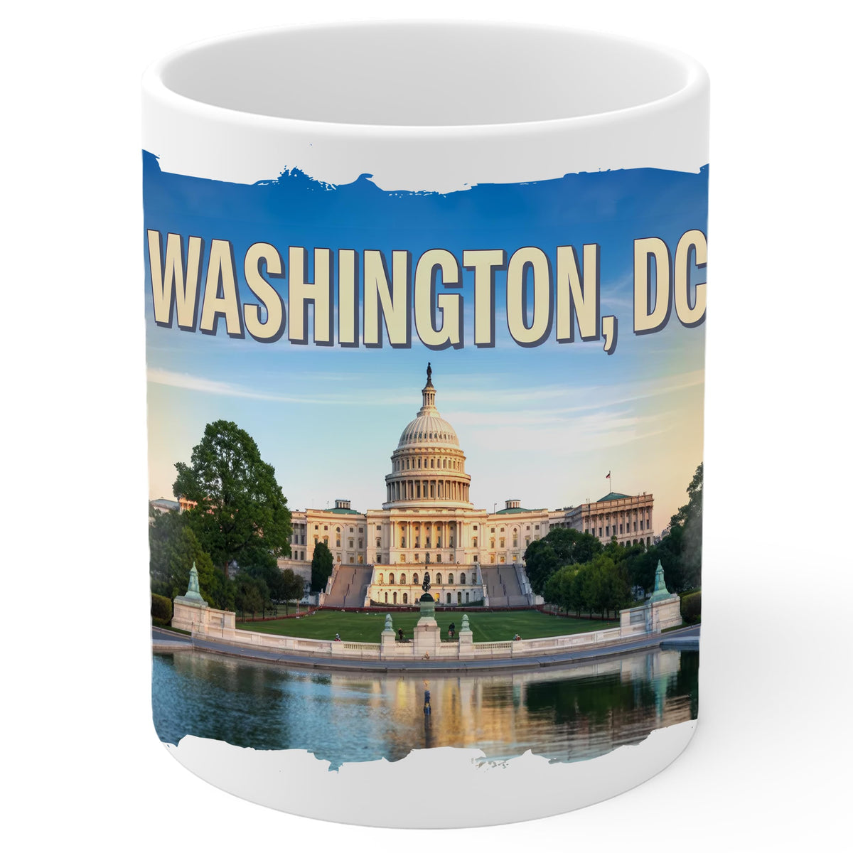 Washington DC Coffee Mug 11oz — White Ceramic Capital of the Free World Mug