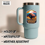 Yellowstone National Park Wyoming Sticker 4 Inch 2-Pack Nature Hiking - Waterproof Vinyl Decal for Laptop Water Bottle Car Tumbler - Durable Funny Aesthetic Long-Lasting Stickers for Adults ID45039 2