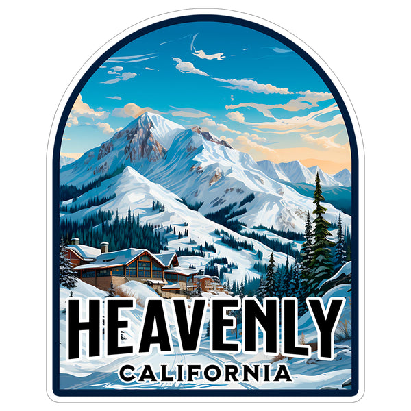 Heavenly California Sticker 4 Inch City Travel Souvenir Destination - Waterproof Vinyl Decal for Laptop Water Bottle Car Tumbler - Durable Aesthetic Long-Lasting Stickers for Adults ID44990