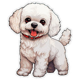 Bichon Frise Sticker 4 Inch — Waterproof Vinyl Decal Fluffy White Toy Dog 8