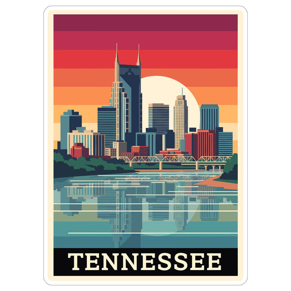 Tennessee State Sticker 4 Inch - Waterproof Vinyl Decal for Laptop Water Bottle Car Tumbler - Durable Aesthetic Long-Lasting Stickers for Adults ID44990