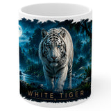 White Tiger Mug 11oz — White Ceramic Coffee Mug 1