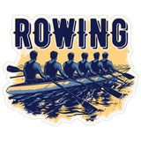 Rowing Sport Sticker 4 Inch — Waterproof Vinyl Decal Crew Oar Scull Boat 1