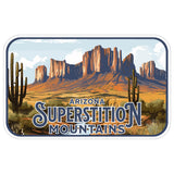 Superstition Mountains Arizona Sticker 4 Inch — Waterproof Vinyl Decal Mountain Summit Peak 8