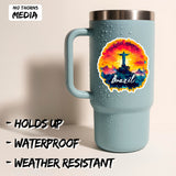 Brazil Sticker 4 Inch 2-Pack - Waterproof Vinyl Decal for Laptop Water Bottle Car Tumbler - Durable Aesthetic Long-Lasting Stickers for Adults ID45039 2