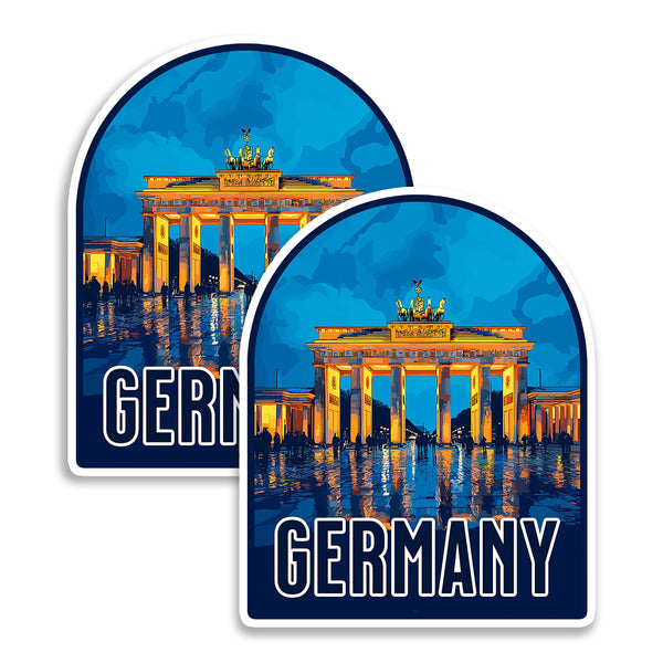 Germany Magnet 4 Inch 2-Pack Deutschland – Strong Vinyl Decorative Travel Magnets for Fridge Locker Kitchen Office – Cute Fun Aesthetic Cool Durable & Long-Lasting Souvenir ID44999