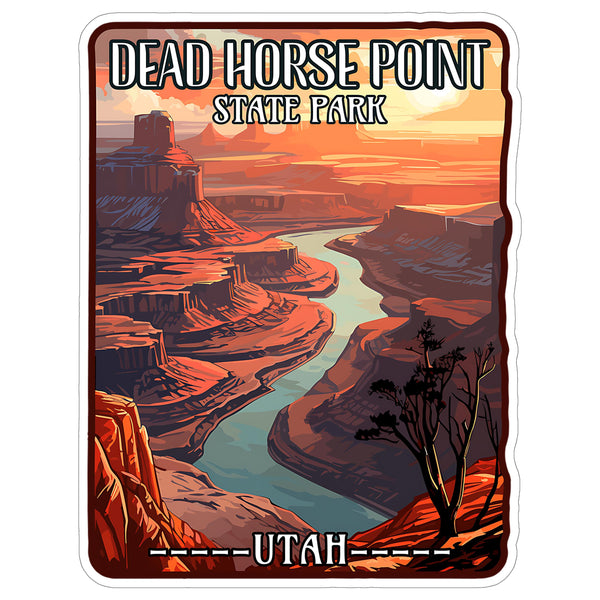 Dead Horse Point State Park Utah Sticker 4 Inch — Waterproof Vinyl Decal Utah Canyon Mesa Overlook