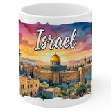 Israel Coffee Mug 11oz — White Ceramic Historic Holy Land Mug 1