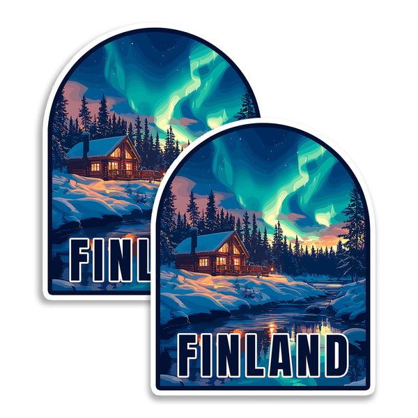 Finland Magnet 4 Inch 2-Pack Nordic Land – Strong Vinyl Decorative Travel Magnets for Fridge Locker Kitchen Office – Cute Fun Aesthetic Cool Durable & Long-Lasting Souvenir ID44999