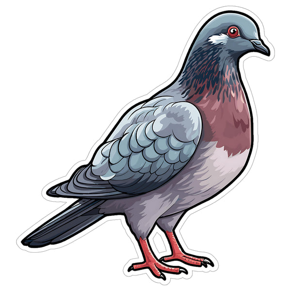 Pigeon Sticker 4 Inch — Waterproof Vinyl Decal City Urban Rock Dove
