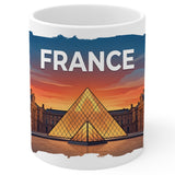France Coffee Mug 11oz — White Ceramic European Heritage Mug 1