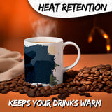 Happy Camper Mug 11oz — White Ceramic Outdoor Adventure Coffee Mug 3