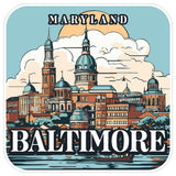Baltimore Maryland Sticker 4 Inch Travel Souvenir City Destination - Waterproof Vinyl Decal for Laptop Water Bottle Car Tumbler - Durable Aesthetic Long-Lasting Stickers for Adults ID44990 1