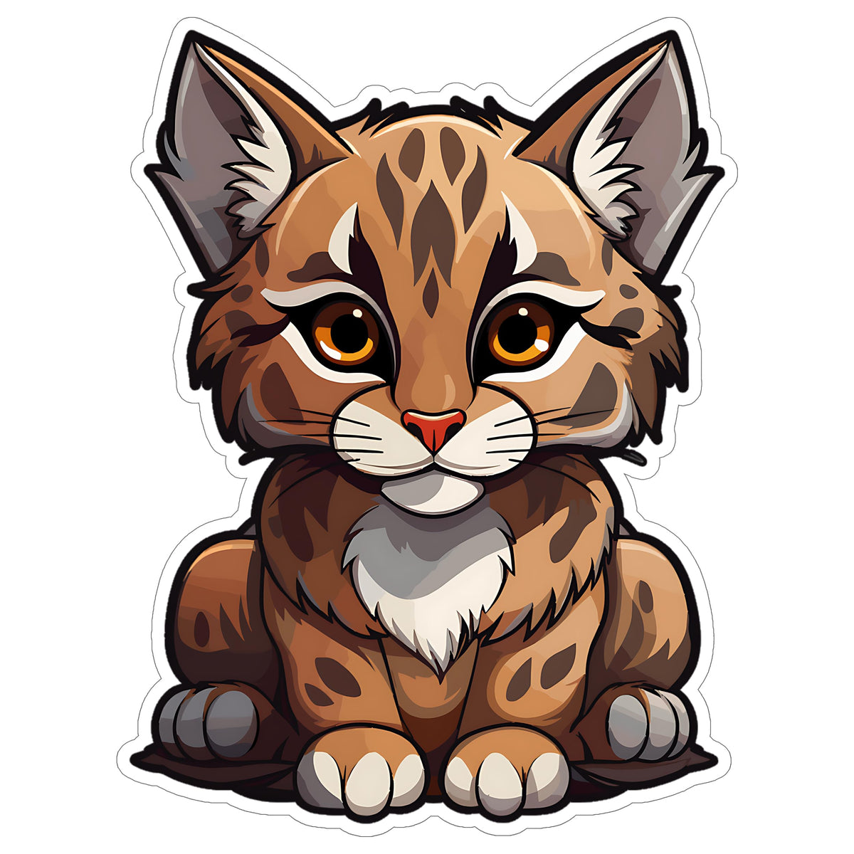 Bobcat Sticker 4 Inch — Waterproof Vinyl Decal Lynx Rufus Wildcat Lover