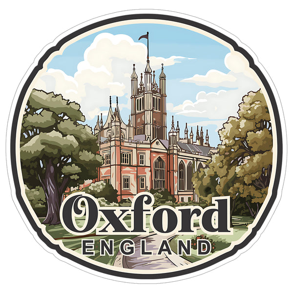 Oxford England Sticker 4 Inch — Waterproof Vinyl Decal City Travel Souvenir