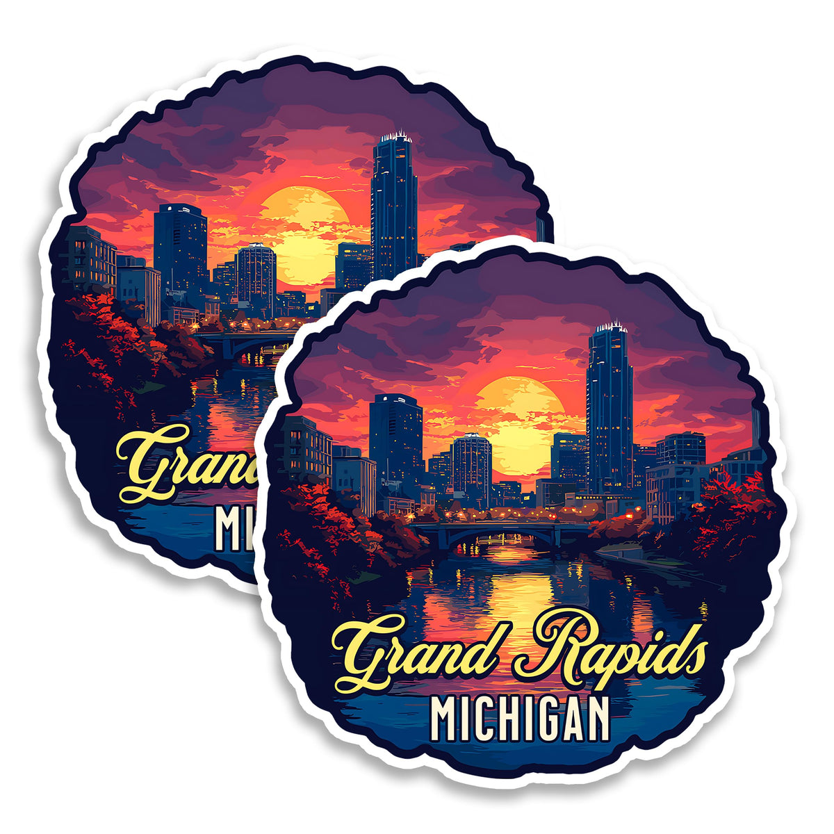 Grand Rapids Michigan Magnet 2-Pack — 4
