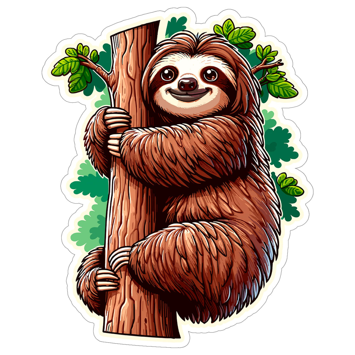 Sloth Sticker 4 Inch — Waterproof Vinyl Decal Three Toed Jungle Lazy Icon