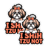 I Shih Tzu Not Sticker 2-Pack — 4