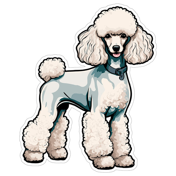 Poodle Sticker 4 Inch — Waterproof Vinyl Decal Standard Hypoallergenic