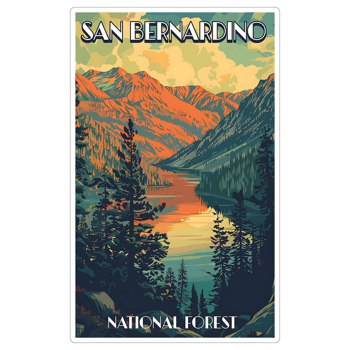 San Bernardino National Forest Sticker 4 Inch — Waterproof Vinyl Decal Travel Souvenir