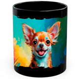 Chihuahua Mug 11oz — Black Ceramic Tiny Toy Dog Coffee Mug 1