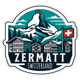 Zermatt Switzerland Sticker 4 Inch City Travel Souvenir Destination - Waterproof Vinyl Decal for Laptop Water Bottle Car Tumbler - Durable Aesthetic Long-Lasting Stickers for Adults ID44990 1