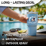 Stay Positive Shark Sticker 4 Inch — Waterproof Vinyl Decal Motivation Ocean Funny 3