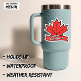 Canada Maple Leaf Sticker 4 Inch 2-Pack - Waterproof Vinyl Decal for Laptop Water Bottle Car Tumbler - Durable Aesthetic Long-Lasting Stickers for Adults ID45039 2
