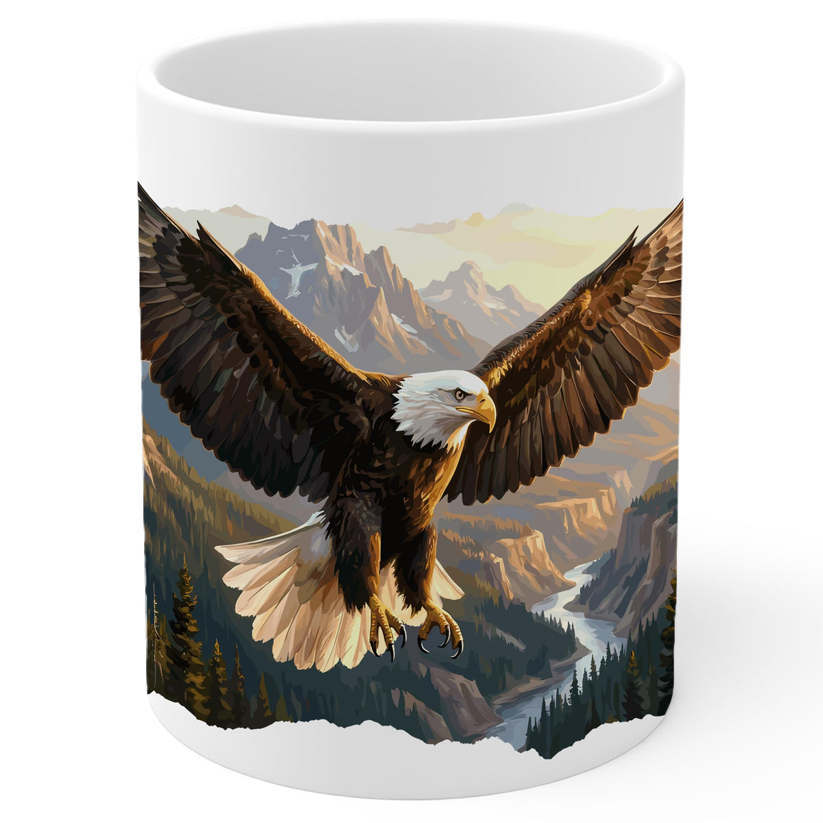 Eagle Mug 11oz — White Ceramic Coffee Mug