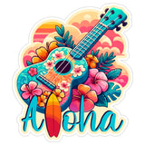 Aloha Sticker 4 Inch Hawaiian Tropical Beach - Waterproof Vinyl Decal for Laptop Water Bottle Car Tumbler - Durable Funny Aesthetic Long-Lasting Stickers for Adults ID44990 1