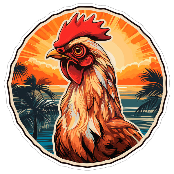 Chicken Sticker 4 Inch — Waterproof Vinyl Decal Backyard Hen Poultry Farm
